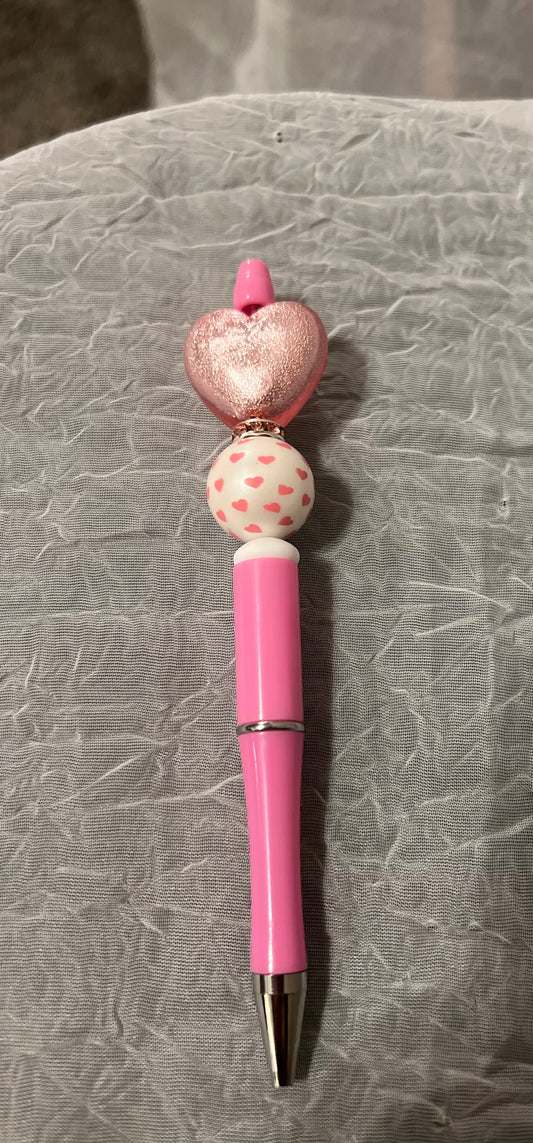 Pink Hearts Pen