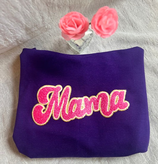 Mama Chenille patch crewneck