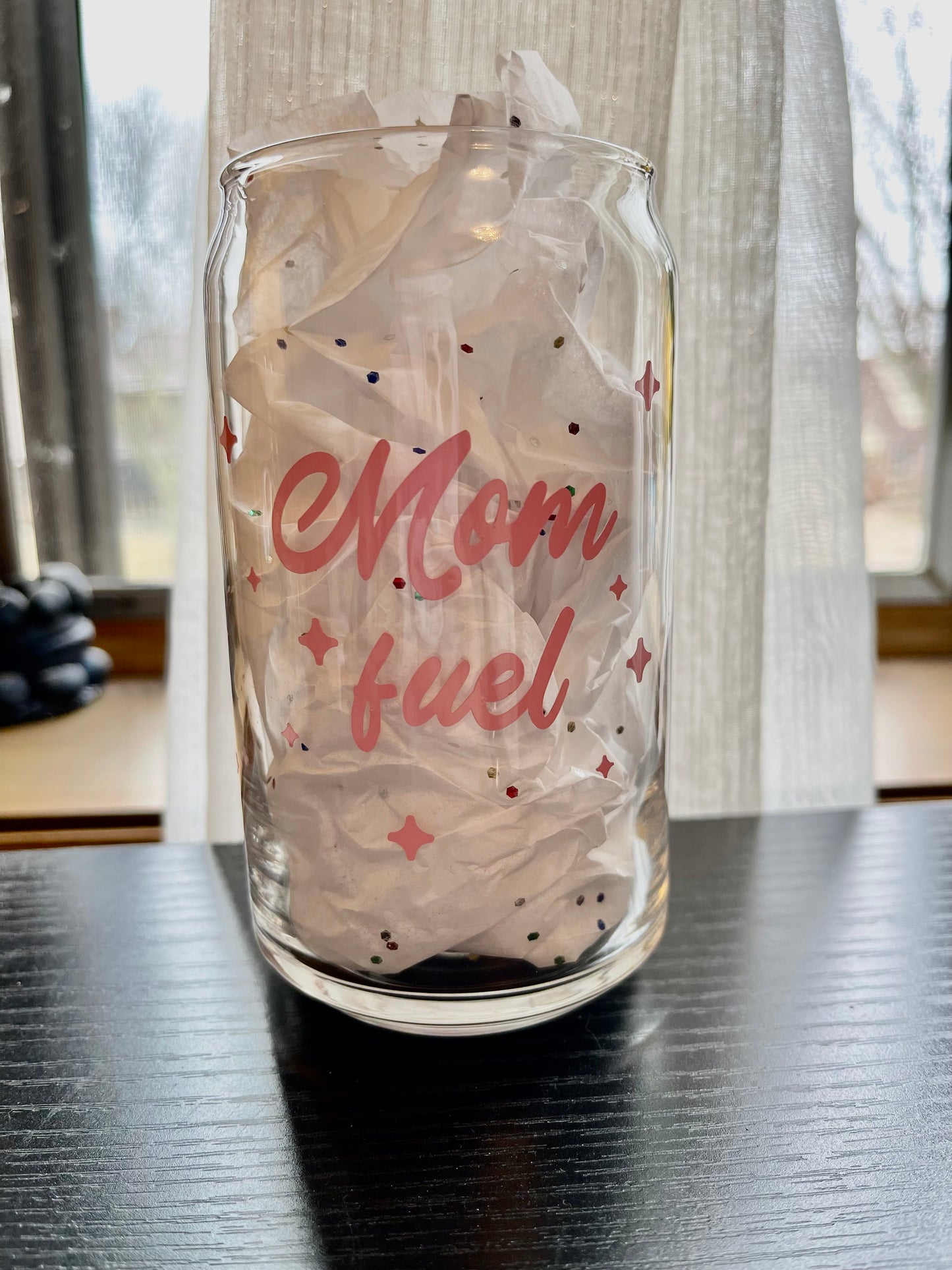 Mom fuel Libbey Glass can